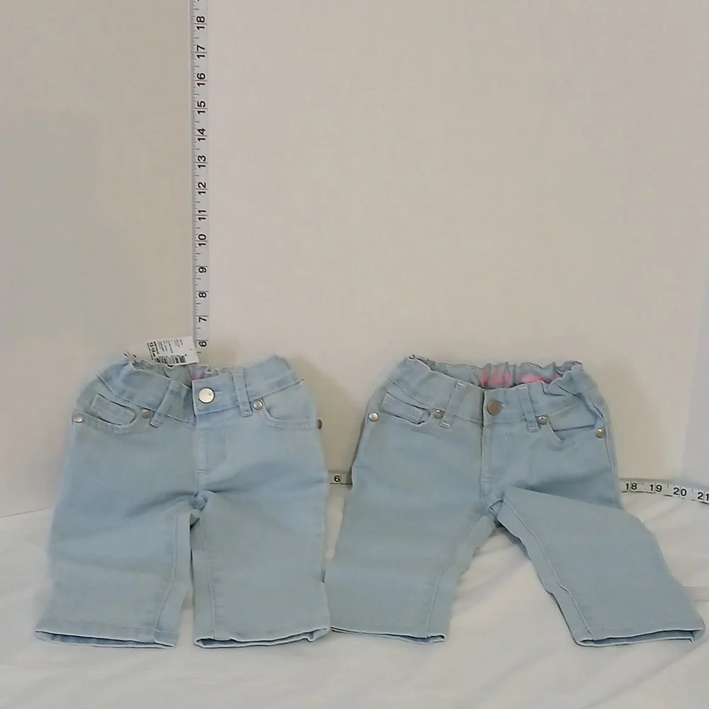 THE CHILDREN'S‎ PLACE SKY WASH GIRLS JEANS BUNDLE 12-18 MONTHS SET OF TWO